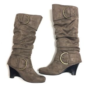 Naughty Monkey D-Ring Knee High Boots Size 7.5